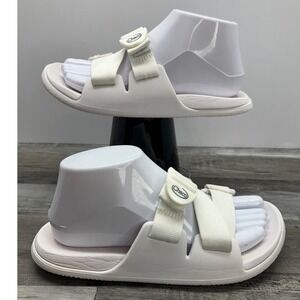 Chaco Chillos Slide Sandals Womens 7 White Adjustable Straps LUVSEAT J107110